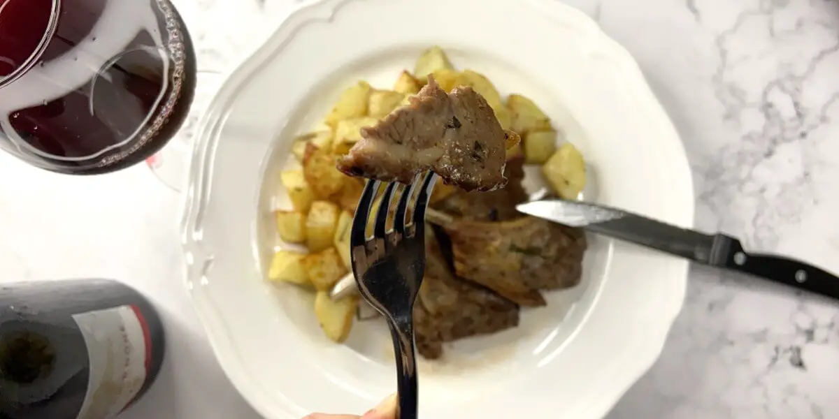 Air Fryer Lamb Chops and Butter Potatoes