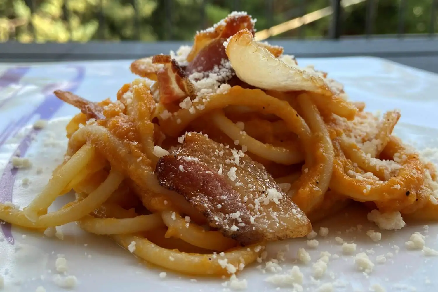 pumpkin pasta with guanciale
