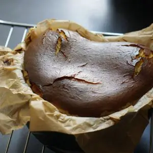 dark chocolate basque burnt cheesecake