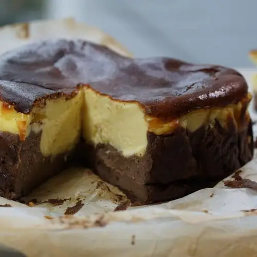dark chocolate basque burnt cheesecake
