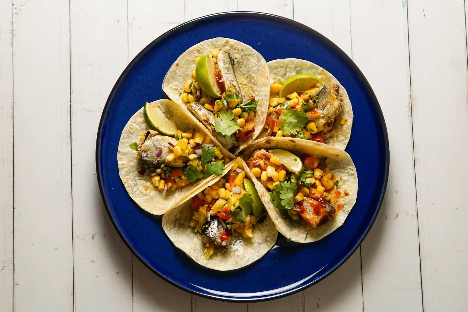 Fish Tacos with Corn and Pineapple Salsa