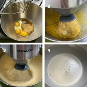 mix eggs and sweetener