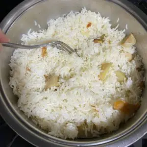 fluff the rice