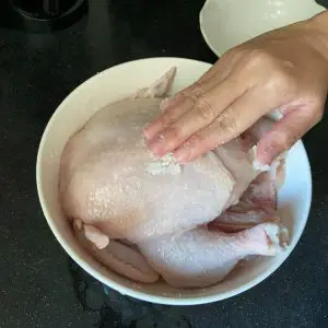 salt the chicken