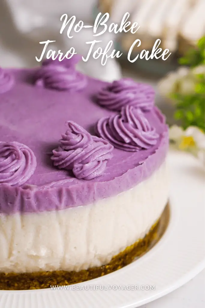 Taro Tofu No-Bake Cake