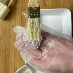 brush away the flour