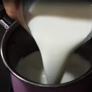 simmer milk