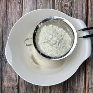 sieve flour
