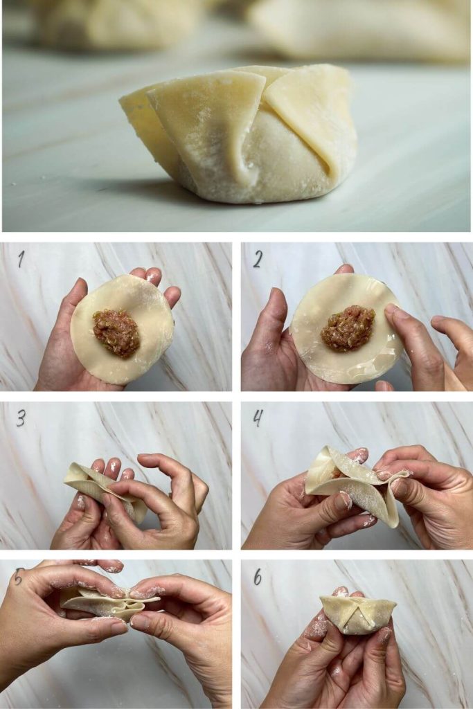 how to fold dumplings 4 pleats