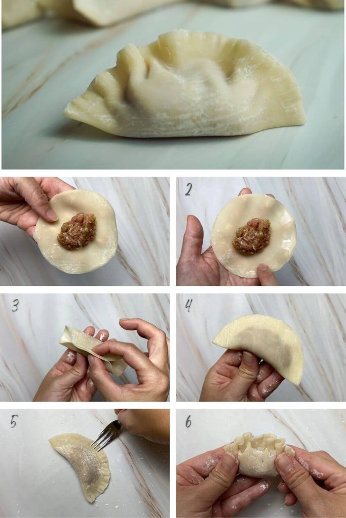 how to fold dumplings half moon
