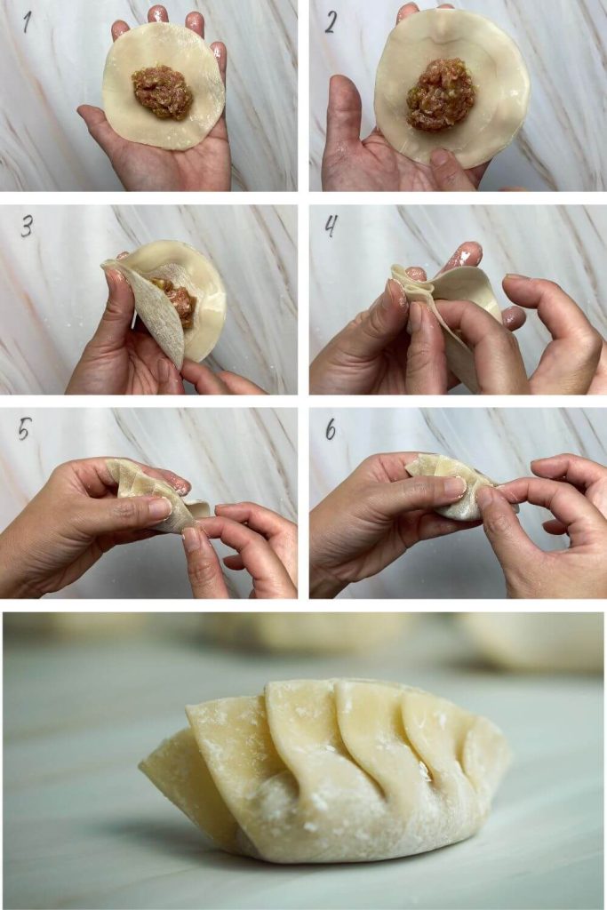 how to fold dumplings one direction