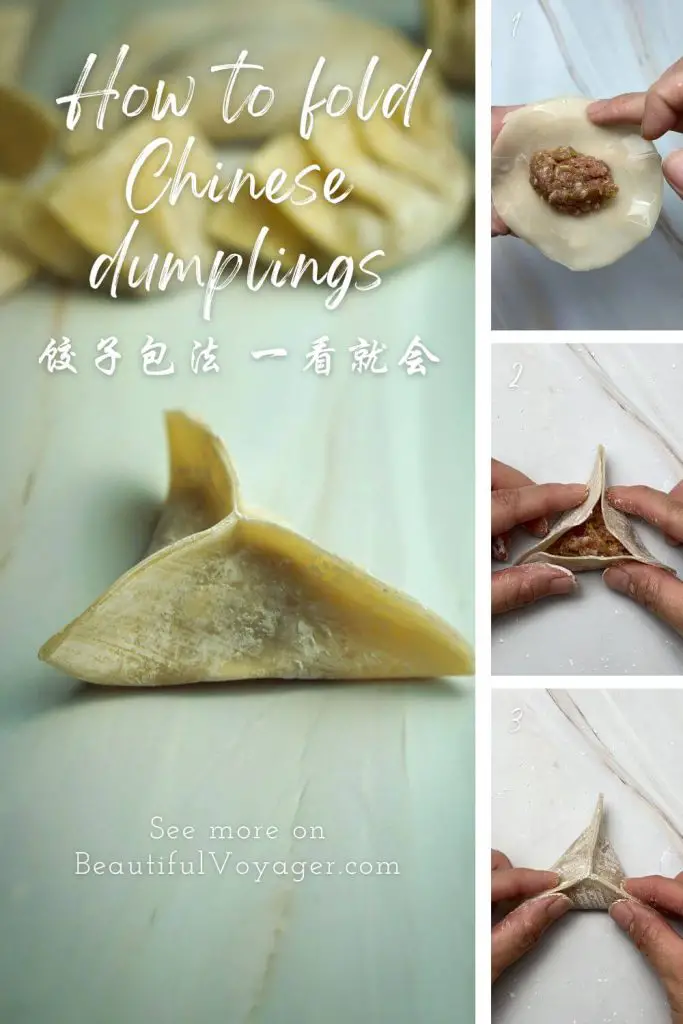 how to fold dumplings triangle