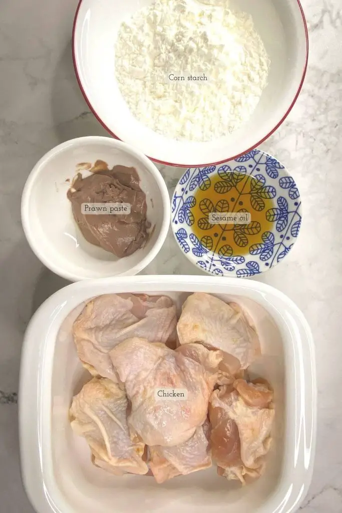 ingredients for air fryer prawn paste chicken