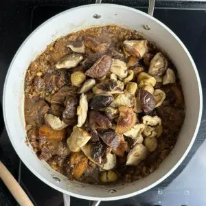 add chestnut mushrooms
