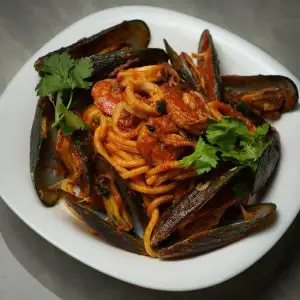 marinara seafood spaghetti